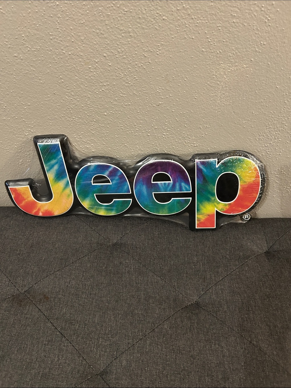 Jeep Rainbow Tie-Dye Logo Sign